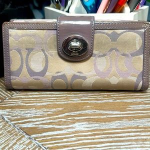 Coach wallet with checkbook